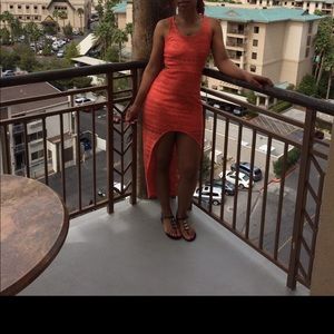 Material Girl High and Low Dress, Coral